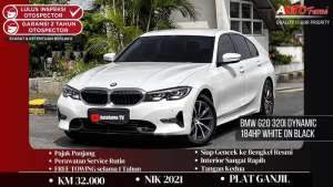 Jual bekas BMW G20 320i Dynamic 184HP White On Black NIK 2021 Akhir,lokasi di Jakarta Pusat