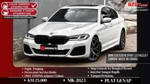 Jual bekas BMW G30 520i M Sport LCI FACELIFT Sunroof White On Cognac NIK 2023 Akh,lokasi di  ,Jakarta Utara