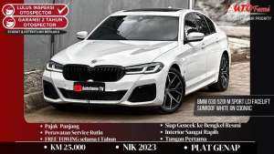 Jual bekas BMW G30 520i M Sport LCI FACELIFT Sunroof White On Cognac NIK 2023,lokasi di  ,Jakarta Utara
