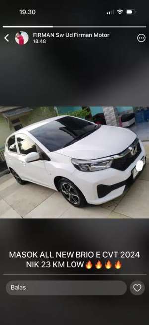Jual bekas Brio E cvt 2023,lokasi di Makassar Kota