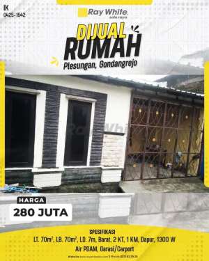 BUDijual Rumah di Plesungan Gondangrejo Karanganyar dekat Solo lokasi di Karanganyar Kab., tersedia melalui melalui situs Olx