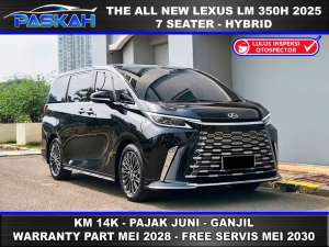 Jual bekas Bunga 4 KM14k Ganjil Lexus LM350H Hybrid 2025 LM 350 H 2025 7 seater,lokasi di Jakarta Utara