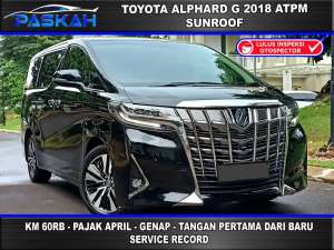 Jual bekas Bunga5 PAJAK2027 Genap Km60rb Alphard G atpm 2018 Alphard g 2018 2,lokasi di  