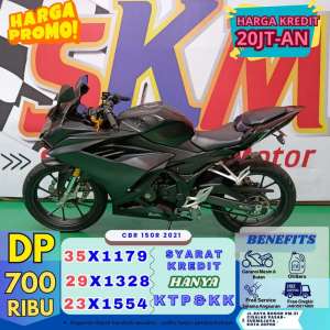 Jual bekas cbr 150 2021 dp700 proses 1hari bawa pulang motor cash credit,lokasi di Depok Kota