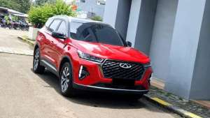 Jual bekas Chery Tiggo 7 Pro Premium 1.5 Turbo 4x2 Two Tone AT Merah 2023 km.10rb,lokasi di Jakarta Timur