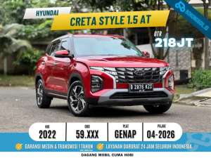 Jual bekas Creta style 1.5 At 2022 Merah,lokasi di Tangerang Kota
