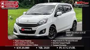 Jual bekas Daihatsu Ayla 1.0 X AT Facelift NIK 2020 Tgn 1 Dr Br White On Black,lokasi di Jakarta Timur