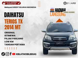 Jual bekas DAIHATSU TERIOS TX WILD ADV MANUAL 20142013 ORIGINAL CAT,lokasi di Sleman Kab.