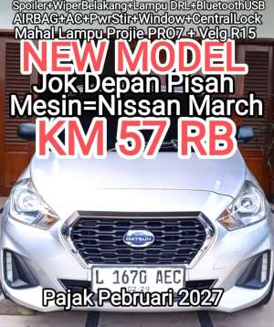 Jual bekas Datsun GO 2019 MesinNissanMarch NEW MODEL Jok Depan Pisah KM57rb ASLi,lokasi di Surabaya Kota