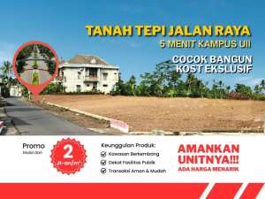 Dekat Kampus UII, Tanah Investasi Jogja, 2 Jutaan Per Meter lokasi di Sleman Kab., tersedia melalui melalui situs Olx
