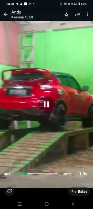 Jual bekas Di jual mobil juke type tertinggi thn 2015 interior red.,lokasi di Banjar Kab.