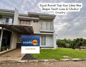 Di jual rumah baru di Cibubur Country , tersedia melalui melalui situs Olx
