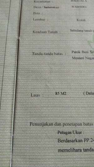 Di jual tanah di wilayah Ambon lokasi di Ambon Kota, tersedia melalui melalui situs Olx