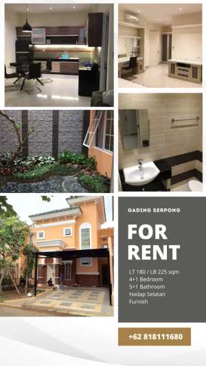 DI SEWA Cluster Alicante Di Gading Serpong lokasi di Tangerang Kota, tersedia melalui melalui situs Olx