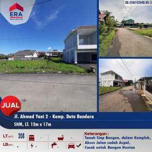 Dijual 1 kav tanah siap bangun di Komp. Duta Bandara lokasi di Pontianak Kota, tersedia melalui melalui situs Olx