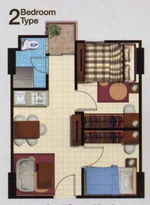 DijualApartemen 2BR di Grand PalmGreen Palm Residence lokasi di Jakarta Barat, tersedia melalui melalui situs Olx