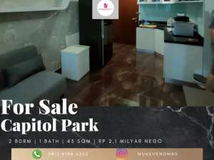 Dijual Apartement Capitol Park 2 Bedrooms Full Furnished lokasi di Jakarta Pusat, tersedia melalui melalui situs Olx