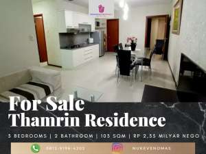 Dijual Apartement Thamrin Residence 3 Bedrooms Full Furnished lokasi di Jakarta Pusat, tersedia melalui melalui situs Olx