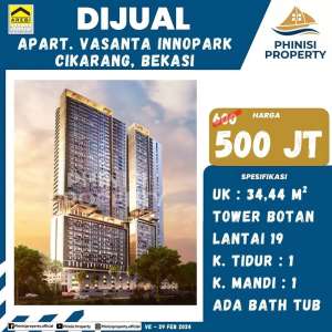 DIJUAL APARTMENT VASANTA CUMA 500 JUTAAN lokasi di Karawang Kab., tersedia melalui melalui situs Olx