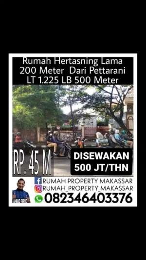 DIJUALATAU DISEWAKAN Rumah Hertasning Lama 200mtr dr Pettarani 1.225M lokasi di Makassar Kota, tersedia melalui melalui situs Olx