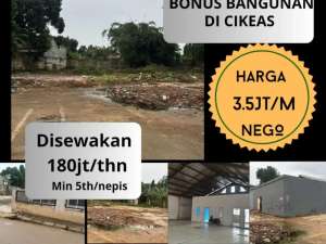 DIJUAL DAN DISEWAKAN TANAH BONUS BANGUNAN DI CIKEAS GUNUNG PUTRI BOGOR lokasi di Bogor Kab., tersedia melalui melalui situs Olx