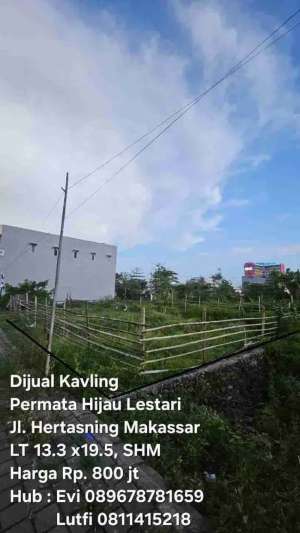 Dijual Kavling di Permata Hijau Lestari, Jl. Hertasning Makassar lokasi di Makassar Kota, tersedia melalui melalui situs Olx