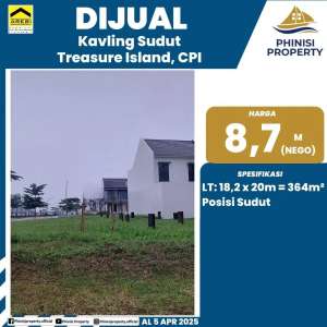 DIJUAL Kavling sudut Treasure Island Citraland City CPI lokasi di Makassar Kota, tersedia melalui melalui situs Olx