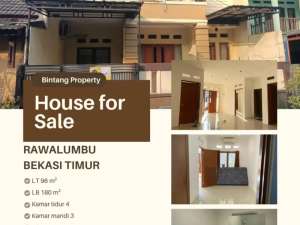 Dijual Rumah 2 lantai, Perumahan Pondok Hijau Permai,Rawalumbu, Bekasi Timur lokasi di Bekasi Kota, tersedia melalui melalui situs Olx