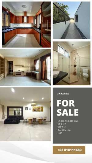 Dijual Rumah besar 7 kamar tidur Duri kepa Rumah di hoek lokasi di Jakarta Barat, tersedia melalui melalui situs Olx