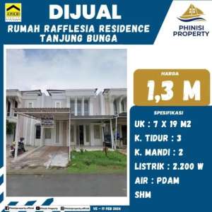 DIJUAL RUMAH DI PERUMAHAN RAFLESIA TANJUNG BUNGA lokasi di Makassar Kota, tersedia melalui melalui situs Olx
