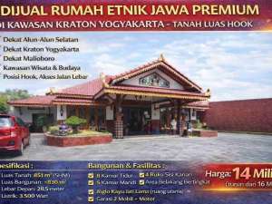 Dijual Rumah Etnik Jawa Premium di Kawasan Kraton YogyakartaTanah Luas Hook lokasi di Yogyakarta Kota, tersedia melalui melalui situs Olx