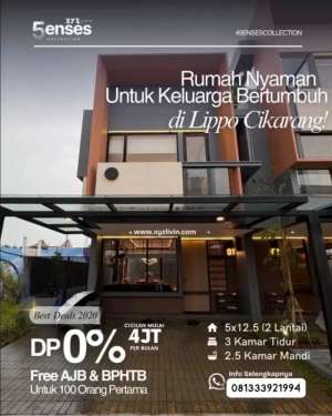 Dijual rumah murah 3Lantai,5enses collection,XYZ Lippo Cikarang,bekasi lokasi di Bekasi Kab., tersedia melalui melalui situs Olx