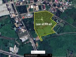 DIJUAL TANAH 4,3 HEKTAR JALAN TANJUNG API API PALEMBANG lokasi di Palembang Kota, tersedia melalui melalui situs Olx