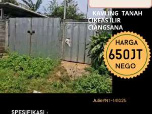 DIJUAL TANAH DI CIKEAS ILIR CIANGSANA, COCOK UNTUK INVESTASI ATAU DIBANGUN RUMAH lokasi di Bogor Kab., tersedia melalui melalui situs Olx
