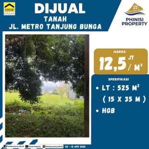DIJUAL TANAH DI METRO TANJUNG BUNGA CUMA 12,5 JUTAAN PERMETER lokasi di Makassar Kota, tersedia melalui melalui situs Olx