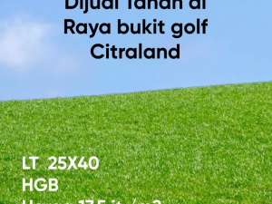 Dijual Tanah di Raya bukit golf citraland lokasi di Surabaya Kota, tersedia melalui melalui situs Olx
