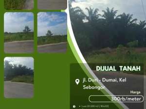 Dijual Tanah Duri Dumai Pekanbaru Siap Bangun 300rban lokasi di Dumai Kota, tersedia melalui melalui situs Olx
