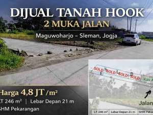 Dijual Tanah Hook SHM Pekarangan Maguwoharjo Sleman Jogja 246 m lokasi di Sleman Kab., tersedia melalui melalui situs Olx