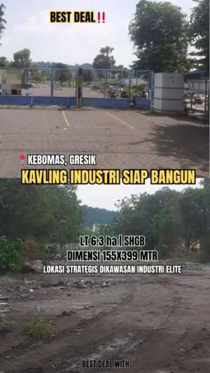 Dijual tanah industri exp pabrik kebomas gresik lokasi di Gresik Kab., tersedia melalui melalui situs Olx
