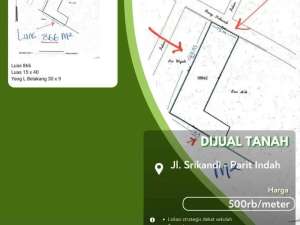 Dijual Tanah Jalan Srikandi Pekanbaru Kota Siap Usaha lokasi di Pekanbaru Kota, tersedia melalui melalui situs Olx