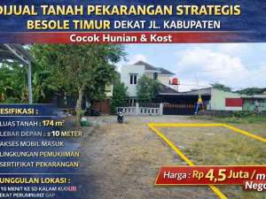 Dijual Tanah Pekarangan Strategis Besole Timur Dekat Jl. KabupatenCocok HunianKost lokasi di Yogyakarta Kota, tersedia melalui melalui situs Olx