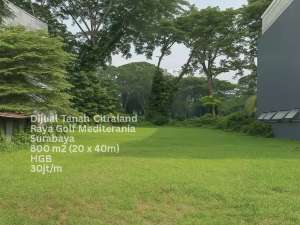 DIJUAL TANAH RAYA BUKIT GOLF MEDITERANIA 800M2 CITRALAND GOLF VIEW SURABAYA BARAT lokasi di Surabaya Kota, tersedia melalui melalui situs Olx