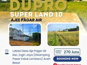 Dijual Tanah SHM 260 m Lokasi Strategis di Aje Pagar Air, Ingin Jaya Aceh Besar lokasi di Aceh Besar Kab., tersedia melalui melalui situs Olx