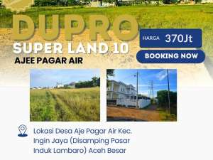 Dijual Tanah SHM 364 m Akses Aspal di Aje Pagar Air, Ingin JayaLambaro lokasi di Aceh Besar Kab., tersedia melalui melalui situs Olx