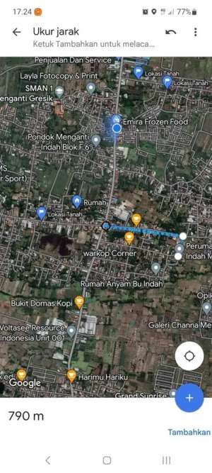 DIJUAL TANAH STRATEGIS NOL JALAN RAYA DESA DOMAS MENGANTI lokasi di Gresik Kab., tersedia melalui melalui situs Olx