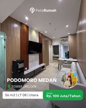 DISEWA APARTEMEN PODOMORO FULL FUNISHED TOWER LINCOLN lokasi di Medan Kota, tersedia melalui melalui situs Olx