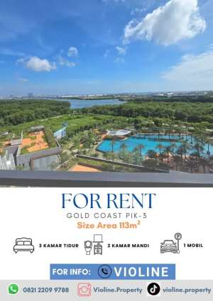Disewakan Apartement Gold Coast PIK 3bedroom seaview lokasi di Jakarta Utara, tersedia melalui melalui situs Olx