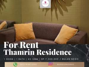 Disewakan Apartement Thamrin Residence 1BR Tower C High Floor lokasi di Jakarta Pusat, tersedia melalui melalui situs Olx