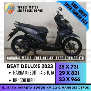 Jual bekas DP 500 BEAT DELUXE CBS ISS 2023 CASHBACK UPTO700 SUKSES MOTOR,lokasi di Depok Kota