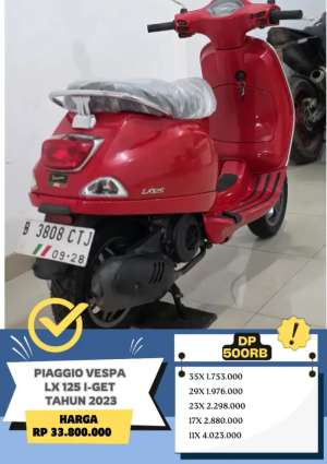 Jual bekas Dp 500rb Vespa LX 125 I-GET Tahun 2023,lokasi di Jakarta Selatan